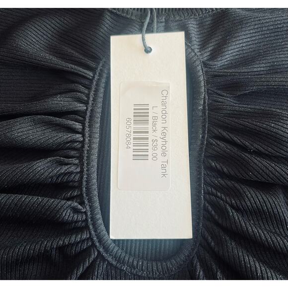 NWT Pretty Garbage Chandon Keyhole Tank Black LARGE - Reg $39 - Picture 5 of 6